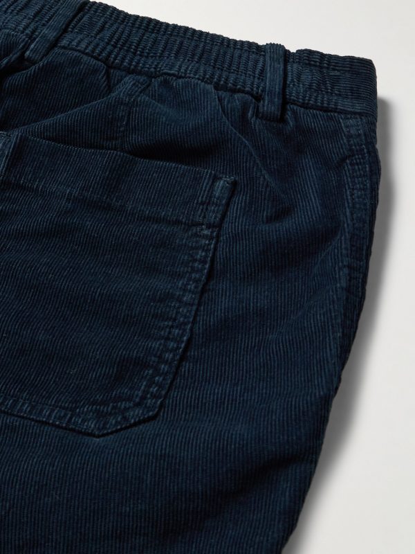 Straight-Leg Organic Cotton-Blend Corduroy Shorts - CU