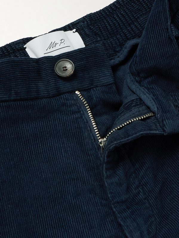 Straight-Leg Organic Cotton-Blend Corduroy Shorts - E1