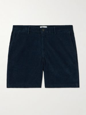 Straight-Leg Organic Cotton-Blend Corduroy Shorts