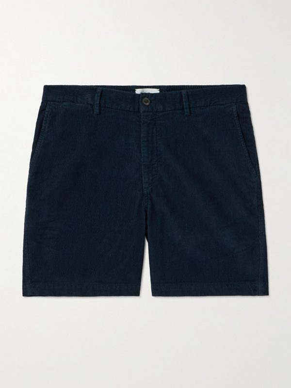 Straight-Leg Organic Cotton-Blend Corduroy Shorts