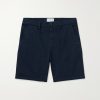 Straight-Leg Garment-Dyed Cotton-Blend Twill Bermuda Shorts