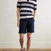 Straight-Leg Garment-Dyed Cotton-Blend Twill Bermuda Shorts - OU