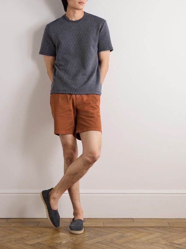 Straight-Leg Garment-Dyed Organic Cotton-Blend Twill Shorts - OU Straight-Leg Garment-Dyed Organic Cotton-Blend Twill Shorts - OU