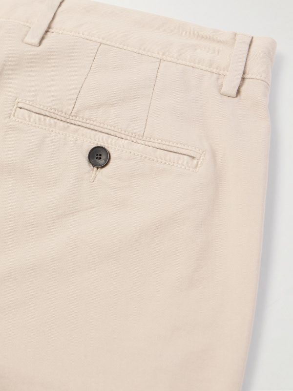 Straight-Leg Garment-Dyed Cotton-Blend Twill Bermuda Shorts - CU Straight-Leg Garment-Dyed Cotton-Blend Twill Bermuda Shorts - CU