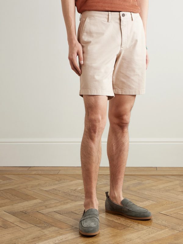 Straight-Leg Garment-Dyed Cotton-Blend Twill Bermuda Shorts - FR Straight-Leg Garment-Dyed Cotton-Blend Twill Bermuda Shorts - FR