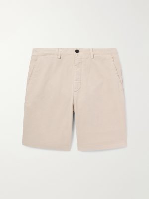 Straight-Leg Garment-Dyed Cotton-Blend Twill Bermuda Shorts Straight-Leg Garment-Dyed Cotton-Blend Twill Bermuda Shorts