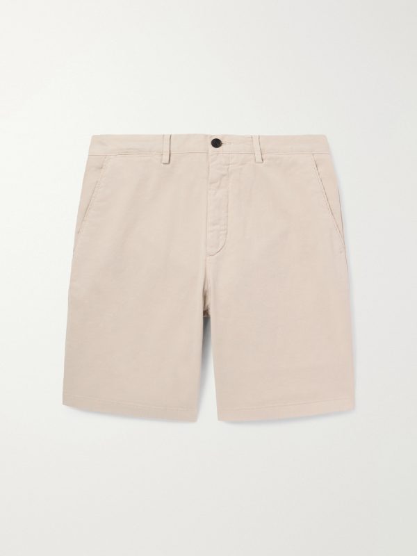 Straight-Leg Garment-Dyed Cotton-Blend Twill Bermuda Shorts Straight-Leg Garment-Dyed Cotton-Blend Twill Bermuda Shorts