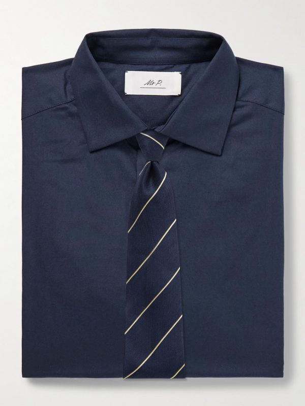 Cutaway-Collar Cotton-Twill Shirt - E1 Cutaway-Collar Cotton-Twill Shirt - E1