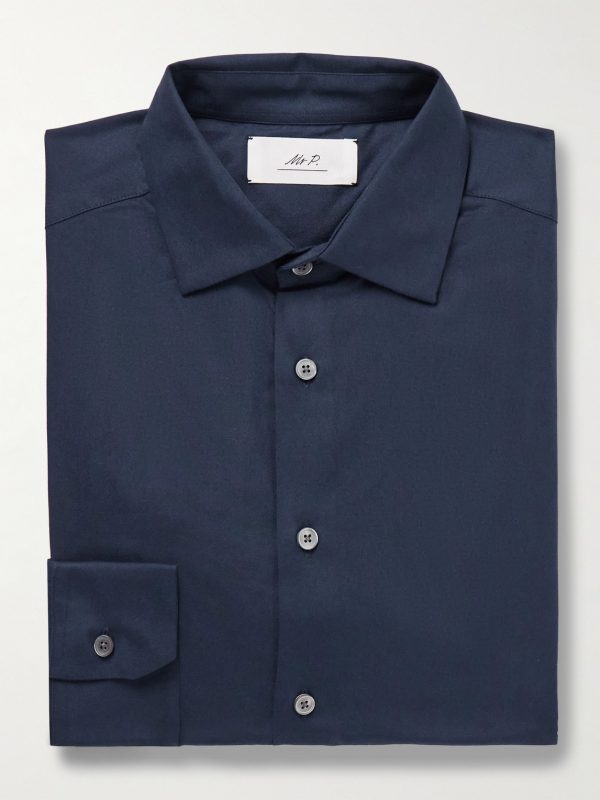 Cutaway-Collar Cotton-Twill Shirt Cutaway-Collar Cotton-Twill Shirt