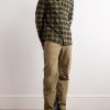 Loge Peak Checked Brushed Cotton-Blend Shirt - OU Loge Peak Checked Brushed Cotton-Blend Shirt - OU
