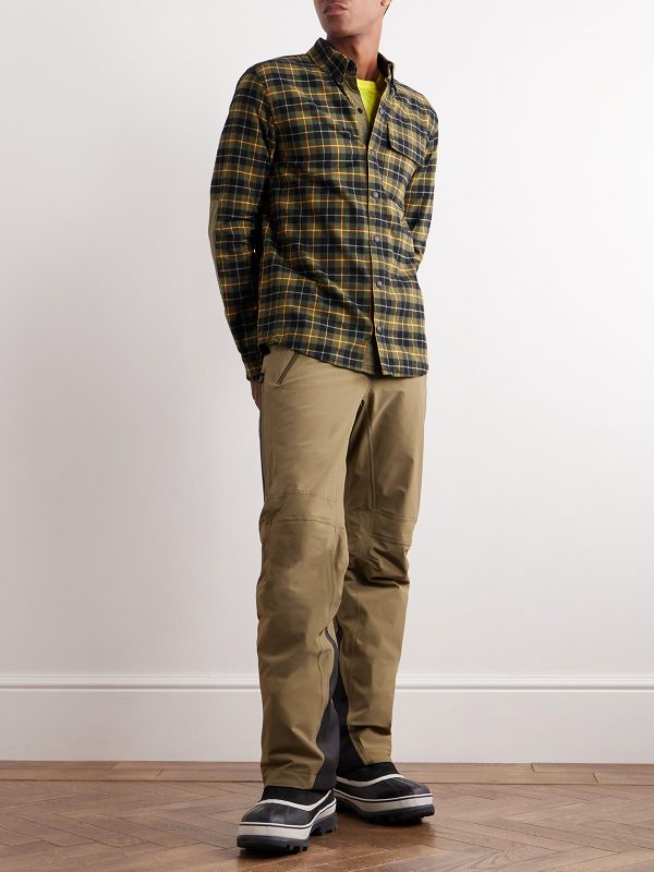Loge Peak Checked Brushed Cotton-Blend Shirt - OU Loge Peak Checked Brushed Cotton-Blend Shirt - OU