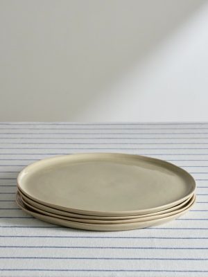 Henley Set of Four Glazed Stoneware Dinner Plates, 30.5cm