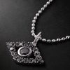 Evil Eye Rhodium-Plated Diamond Pendant Necklace - CU Evil Eye Rhodium-Plated Diamond Pendant Necklace - CU