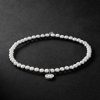 Rhodium-Plated Diamond Beaded Bracelet Rhodium-Plated Diamond Beaded Bracelet
