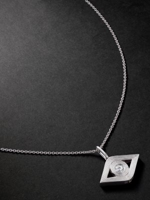 Evil Eye White Gold Diamond Necklace