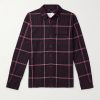 Loge Peak Checked Brushed Cotton-Blend Flannel Shirt Loge Peak Checked Brushed Cotton-Blend Flannel Shirt