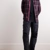 Loge Peak Checked Brushed Cotton-Blend Flannel Shirt - OU Loge Peak Checked Brushed Cotton-Blend Flannel Shirt - OU