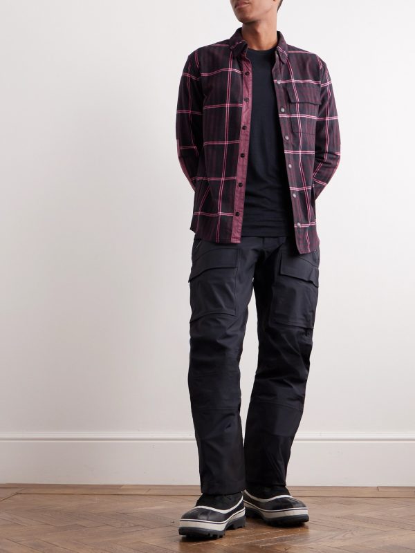 Loge Peak Checked Brushed Cotton-Blend Flannel Shirt - OU Loge Peak Checked Brushed Cotton-Blend Flannel Shirt - OU