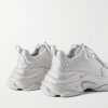 Triple S Rhinestone-Embellished Microfibre Sneakers - BK