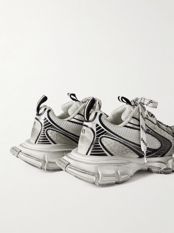 3XL Distressed Mesh and Rubber Sneakers - BK 3XL Distressed Mesh and Rubber Sneakers - BK