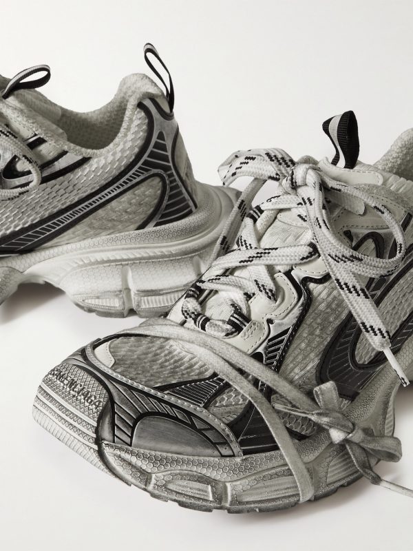 3XL Distressed Mesh and Rubber Sneakers - CU 3XL Distressed Mesh and Rubber Sneakers - CU