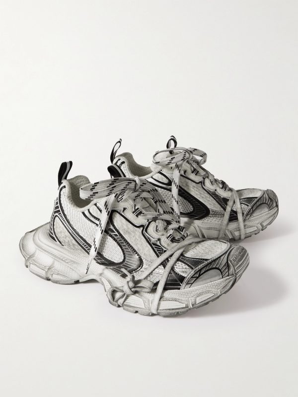 3XL Distressed Mesh and Rubber Sneakers - FR 3XL Distressed Mesh and Rubber Sneakers - FR