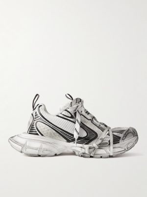 3XL Distressed Mesh and Rubber Sneakers