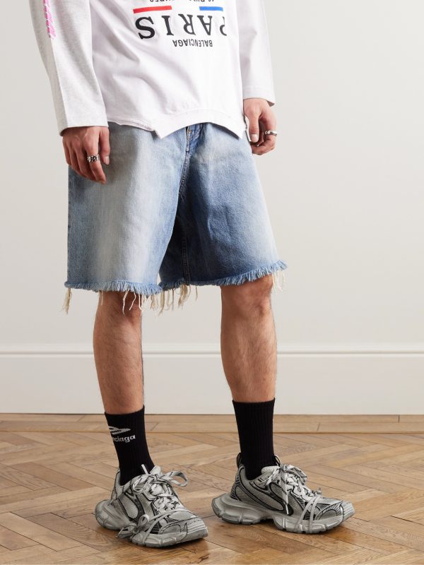 3XL Distressed Mesh and Rubber Sneakers - OU 3XL Distressed Mesh and Rubber Sneakers - OU