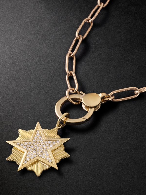 Star Gold Diamond Pendant Necklace - CU Star Gold Diamond Pendant Necklace - CU