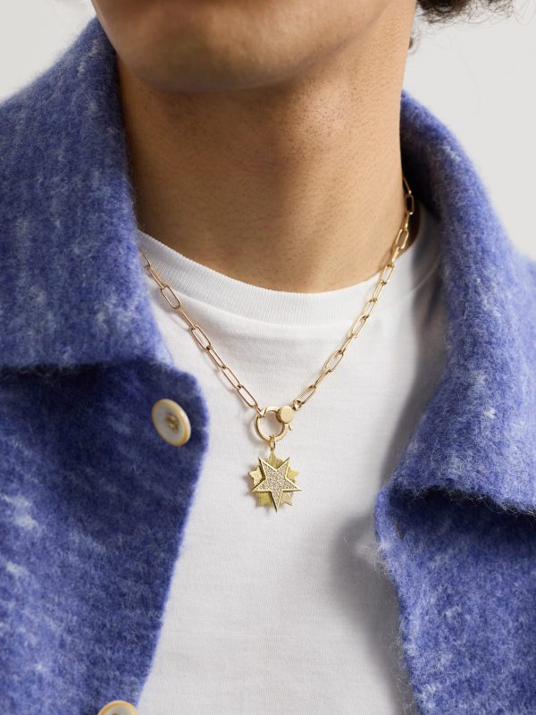 Star Gold Diamond Pendant Necklace - FR Star Gold Diamond Pendant Necklace - FR