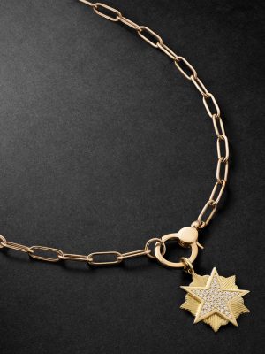 Star Gold Diamond Pendant Necklace Star Gold Diamond Pendant Necklace
