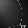 Kitten Eye White Gold, Diamond and Ruby Pendant Necklace Kitten Eye White Gold, Diamond and Ruby Pendant Necklace
