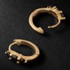Gold Diamond Hoop Earrings - BK
