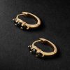Gold Diamond Hoop Earrings