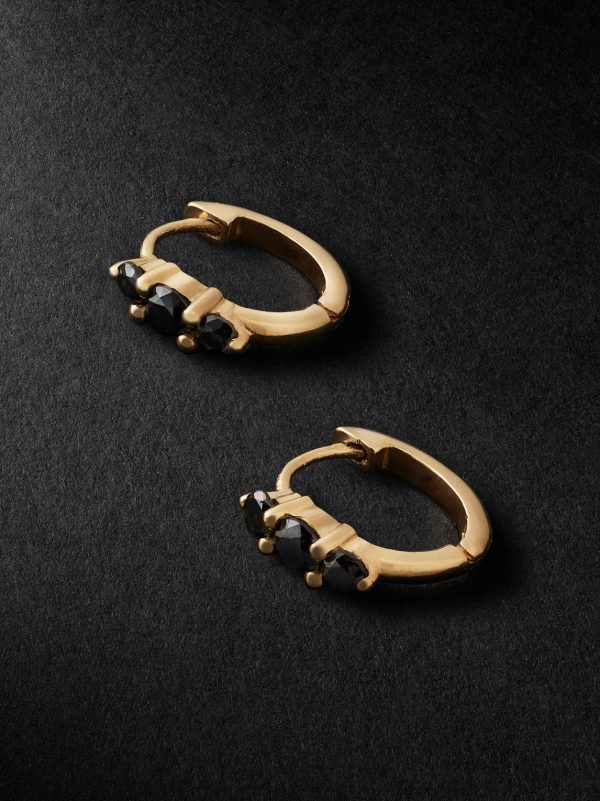 Gold Diamond Hoop Earrings