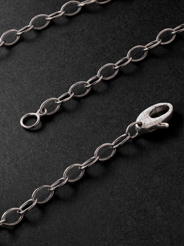 White Gold Diamond Necklace - BK