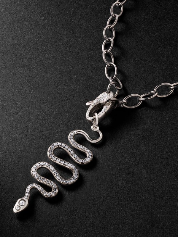 White Gold Diamond Necklace - CU