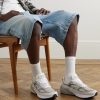 990v6 Leather-Trimmed Suede and Mesh Sneakers - OU
