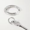 Locker Silver-Tone Single Hoop Earring - CU Locker Silver-Tone Single Hoop Earring - CU