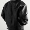 Cocoon Kick Oversized Logo-Debossed Leather Jacket - BK Cocoon Kick Oversized Logo-Debossed Leather Jacket - BK