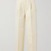 Wide-Leg Pleated Cotton-Blend Twill Trousers Wide-Leg Pleated Cotton-Blend Twill Trousers