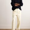 Wide-Leg Pleated Cotton-Blend Twill Trousers - OU Wide-Leg Pleated Cotton-Blend Twill Trousers - OU