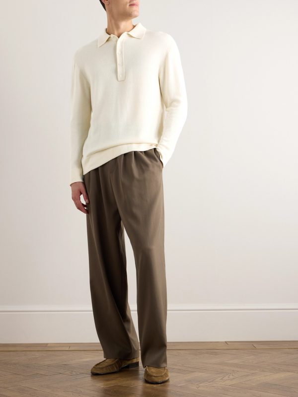 Zefira Cashmere and Silk-Blend Polo Shirt - OU Zefira Cashmere and Silk-Blend Polo Shirt - OU