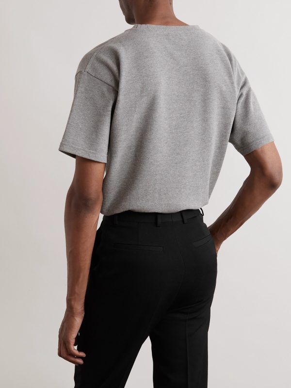Logo-Embroidered Cotton-Blend Piqué T-Shirt - BK