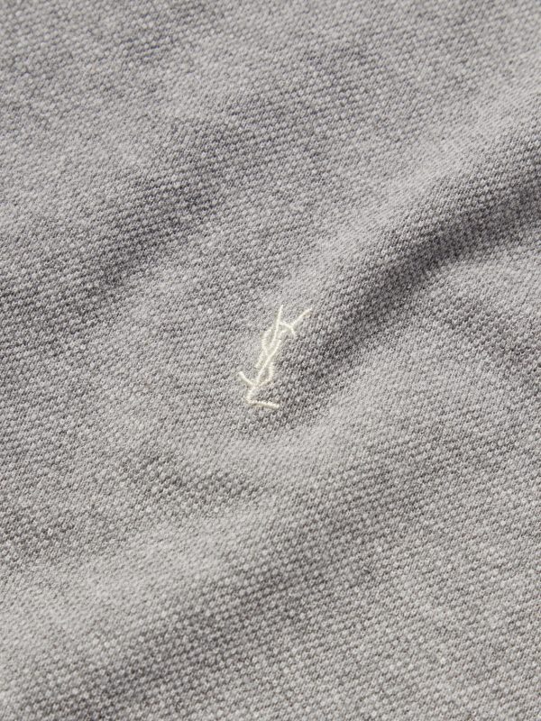Logo-Embroidered Cotton-Blend Piqué T-Shirt - CU