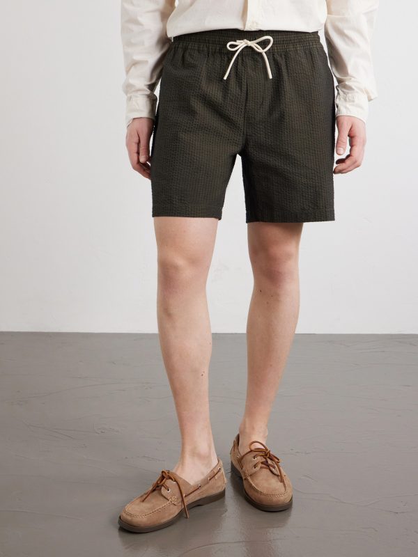 Atlantico Straight-Leg Cotton-Seersucker Drawstring Shorts - FR Atlantico Straight-Leg Cotton-Seersucker Drawstring Shorts - FR