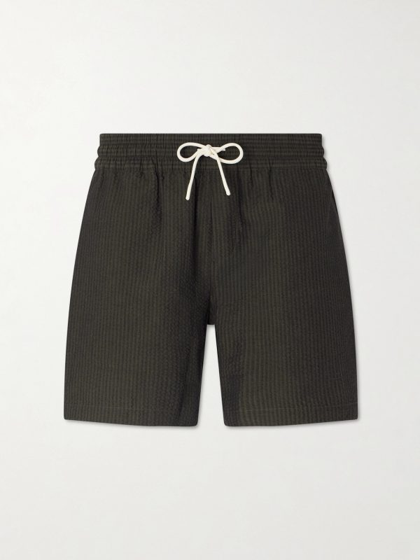 Atlantico Straight-Leg Cotton-Seersucker Drawstring Shorts Atlantico Straight-Leg Cotton-Seersucker Drawstring Shorts