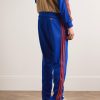+ Wales Bonner Straight-Leg Logo-Embroidered Striped Recycled-Jersey Track Pants - BK + Wales Bonner Straight-Leg Logo-Embroidered Striped Recycled-Jersey Track Pants - BK
