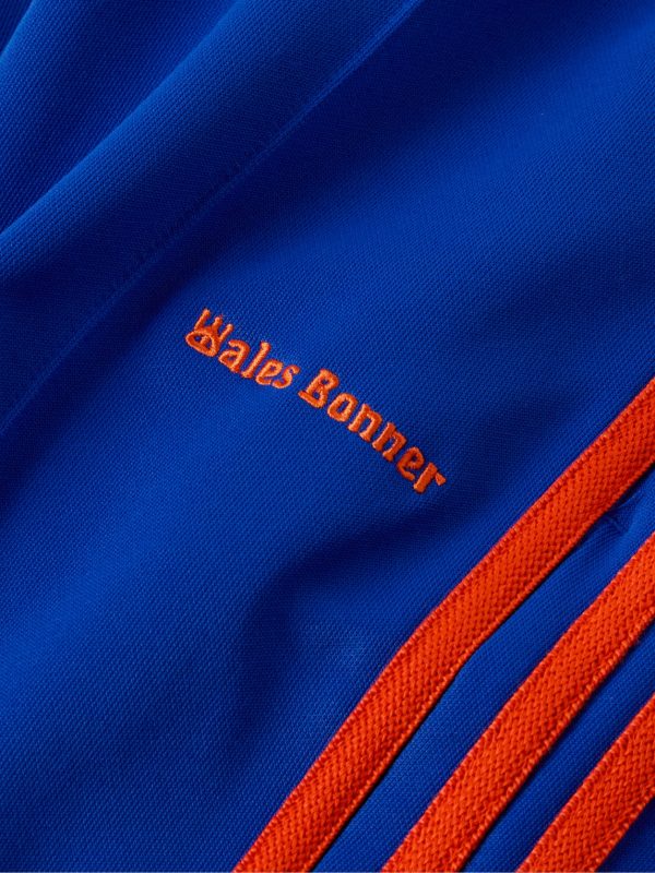 + Wales Bonner Straight-Leg Logo-Embroidered Striped Recycled-Jersey Track Pants - CU + Wales Bonner Straight-Leg Logo-Embroidered Striped Recycled-Jersey Track Pants - CU