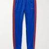 + Wales Bonner Straight-Leg Logo-Embroidered Striped Recycled-Jersey Track Pants + Wales Bonner Straight-Leg Logo-Embroidered Striped Recycled-Jersey Track Pants
